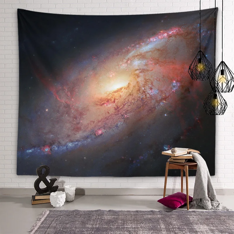 Mysterious Milky Way Galaxy Tapestry Black Hole Planet Wall Art Decoration Dorm Room Aesthetics Living Room Bedroom Home Decor