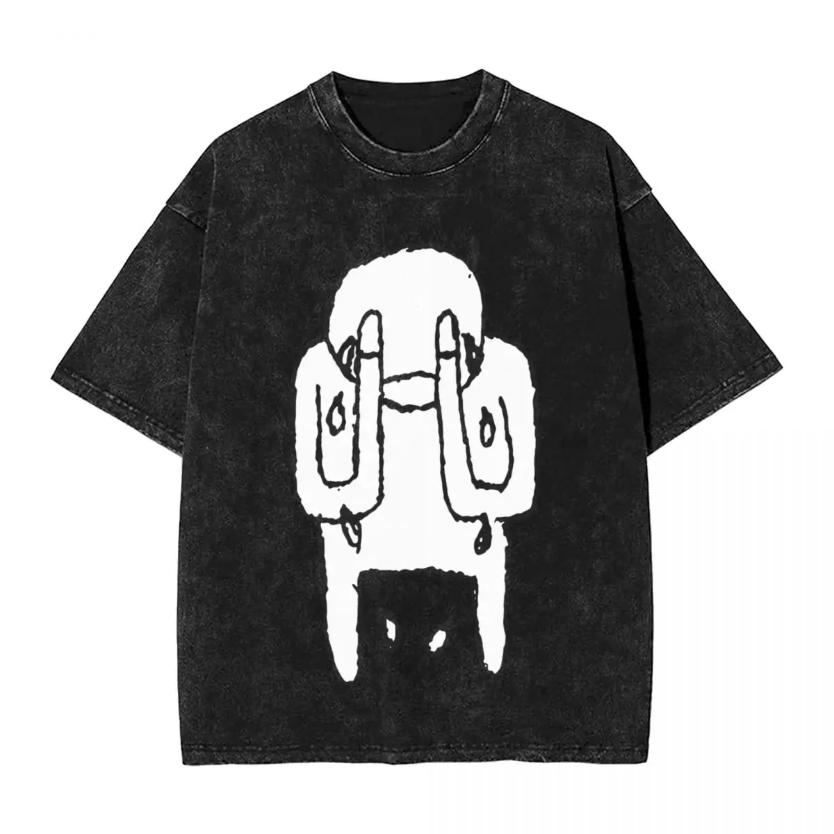 Washed T Shirts Radiohead Amnesiac Album Hip Hop Vintage T-Shirt Oversize Rock Streetwear 100% Cotton Tops Tops Tees Men Women