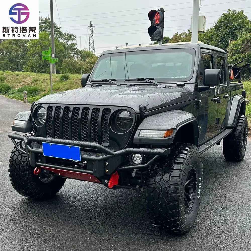 

AQTA Best Manufacturers Cross Border Off-Road With Lights Front Bumper Modification Accessories for Gladiator(Winch Not Inc