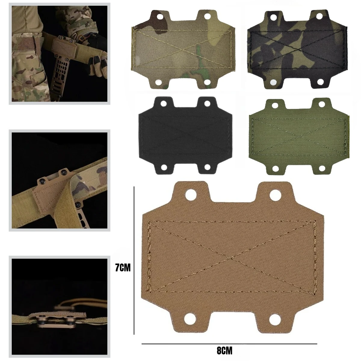 Tactical MHA Adapter Bridge Hook and Loop Modular Holster Adapter Mounting For Panel Two-piece Battle Belt Hunting Accessories