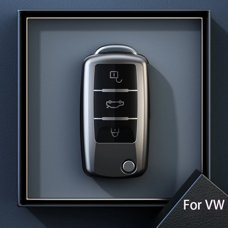 Titanium Gray for VW Volkswagen Polo Tiguan Passat B5 B6 B7 Golf MK6 Jetta Lavida Skoda Octavia Car Key Case Cover Accessories view 4