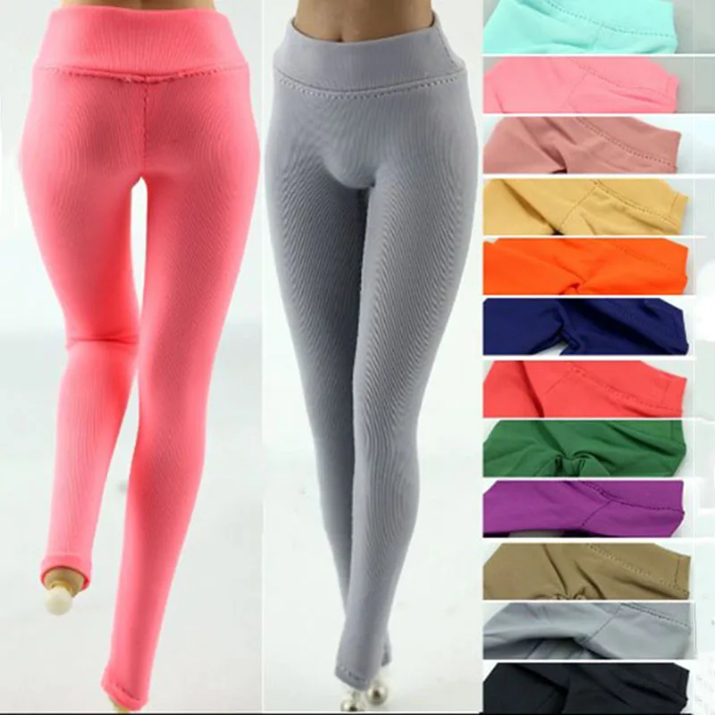 1/6 Female Soldier Sexy Fitness Leggings Trousers Colorful Stretch Sport Yoga Pants Accessory For 12\