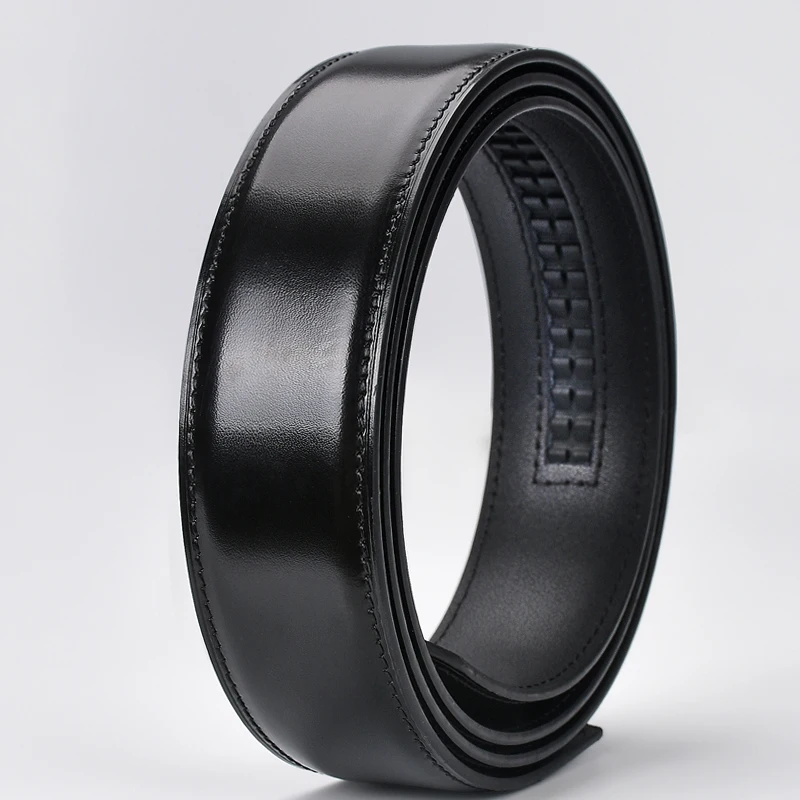 Men's leather belt with headless automatic buckle body, single leather belt for fashionable matching with shoes