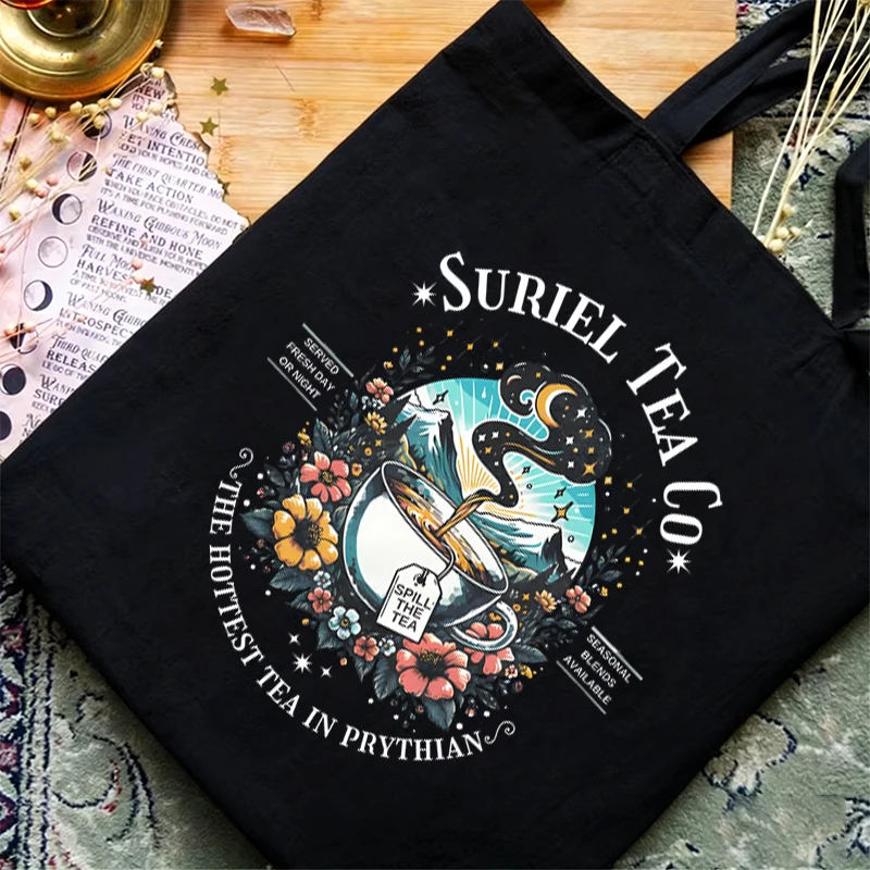Onyx Storm Print Shopping Bag Women Men Fourth Wing  Canvas Tote Bags The Empyrean Series Fourth Wing Book Lover Vintage Handbag
