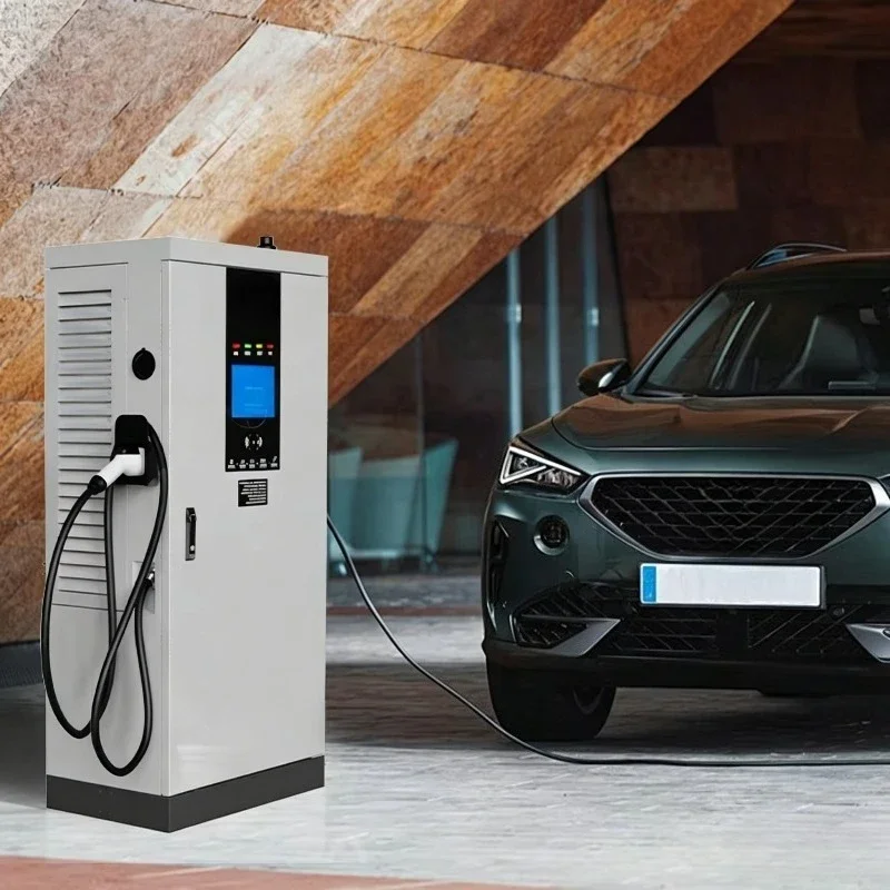 Customized Commercial Double Gun Floor Mounted High Power DC Fast EV Charging Station Public Electric Vehicle Charger