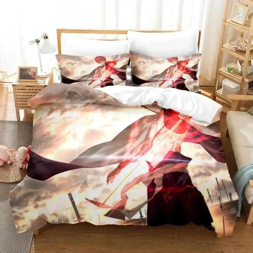 

Anime Fate EXTRA Saber Nero Comfortable Duvet Quilt Cover Pillowcase Bedding Set Children Bedroom Decoration Home Textile