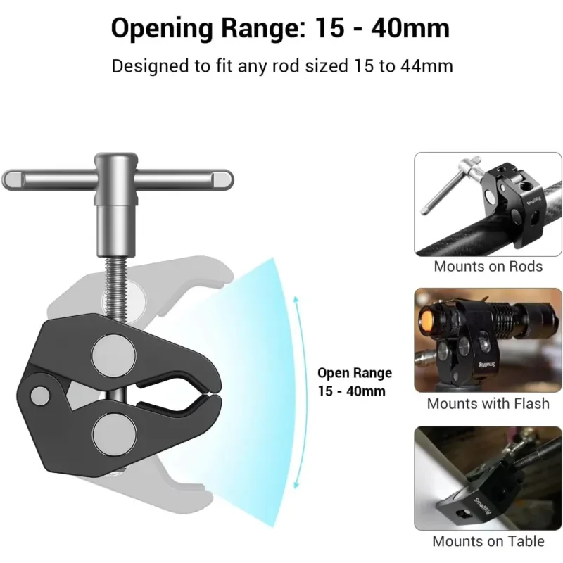 For SMALLRIG KBUM2730 5.8 Inches Adjustable Magic Arm Super Clamp 1/4\