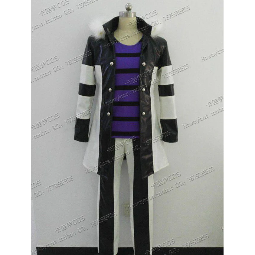 

Аниме HITMAN REBORN! Костюмы для косплея Superbia Squalo для мужчин и женщин, пальто, футболка, брюки, наряды для Хэллоуина, карнавала, вечеринки