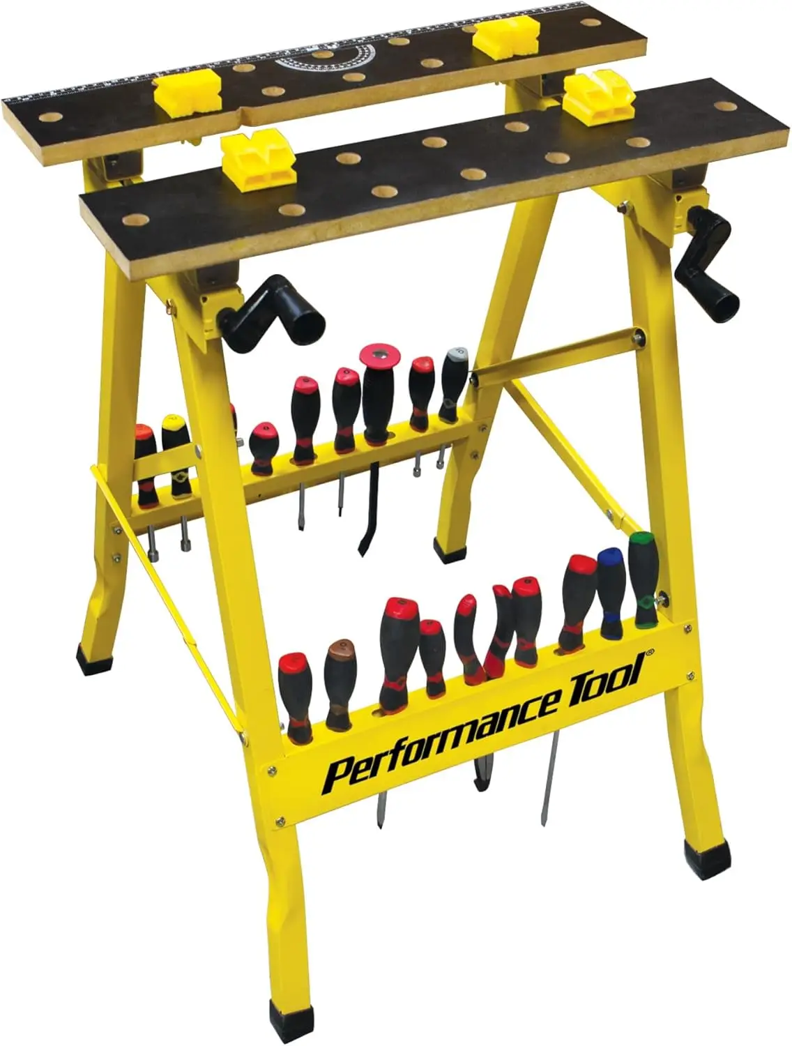 

Performance Tool W54025 Portable Multipurpose Workbench and Vise (200 lbs Capacity) , Yellow