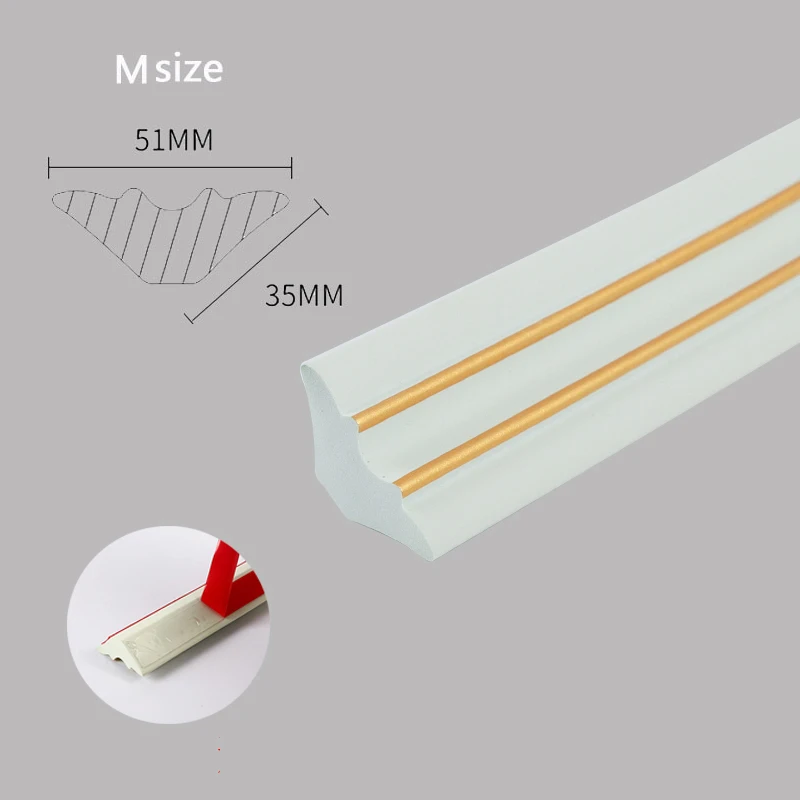 5M 3D Foam Wall Edge Strip Stickers Zelfklevende Waterdichte Plint Hoek Taille Lijn Plafond Rand Strip Home Decor