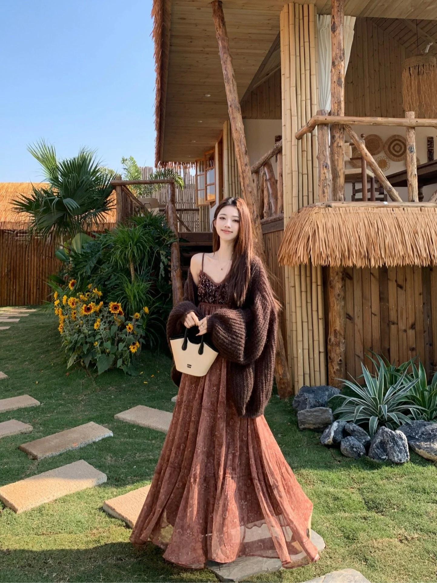 

Off Lazy Sle Long Sve Hollow out Sweater Coat Women's Autumn Winter Glitter Strap Dr Two Pieces Loose Fit Casual Wear