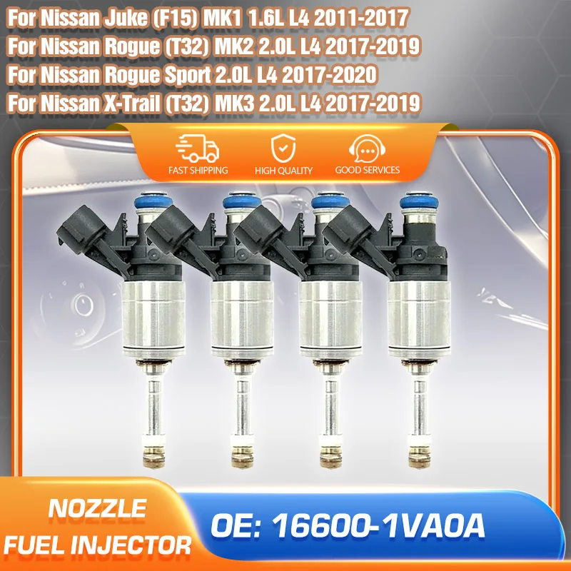 

Fuel Injector Nozzle 16600-1VA0A For Nissan Juke F15 2011-2017 Nissan Rogue Nissan X-Trail T32 Nissan Rogue Sport 2017-2019 2.0L
