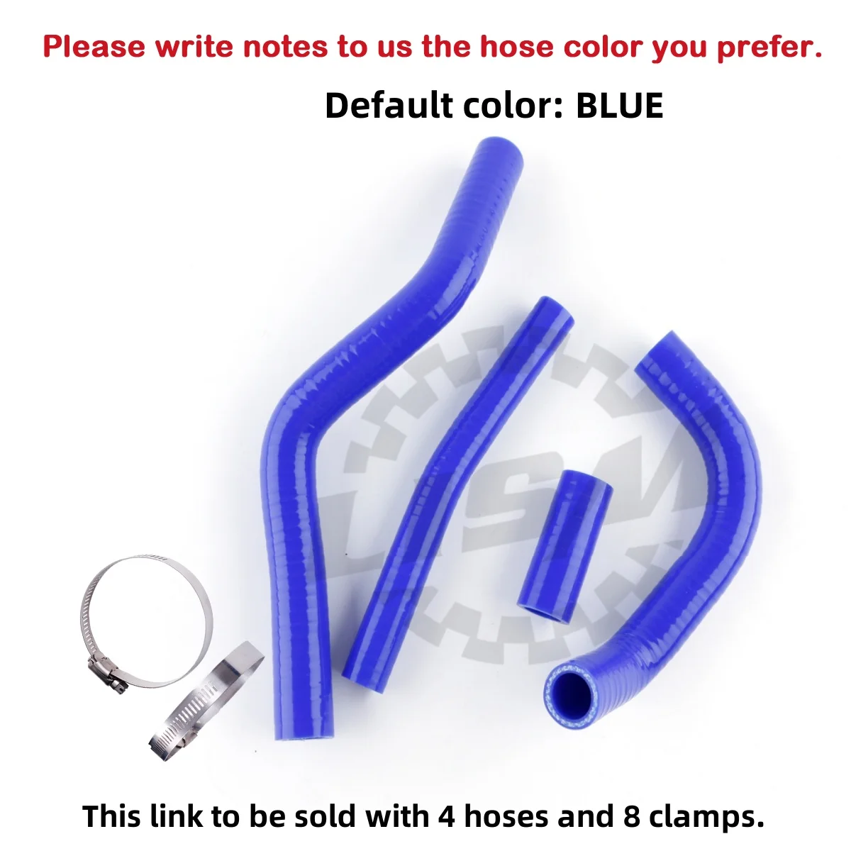 

4PCS 3PLY For Suzuki RM125 RM 125 2-STROKE 1991 Silicone Radiator Hose Kit Pipe Motorcycle Replacement Parts