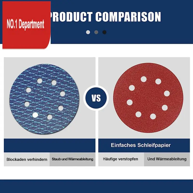 

80Pcs 5 Inch Sanding Disc, 8 Hole Hook And Loop Sanding Discs For Random Disc Sanders(60-400 Grit)