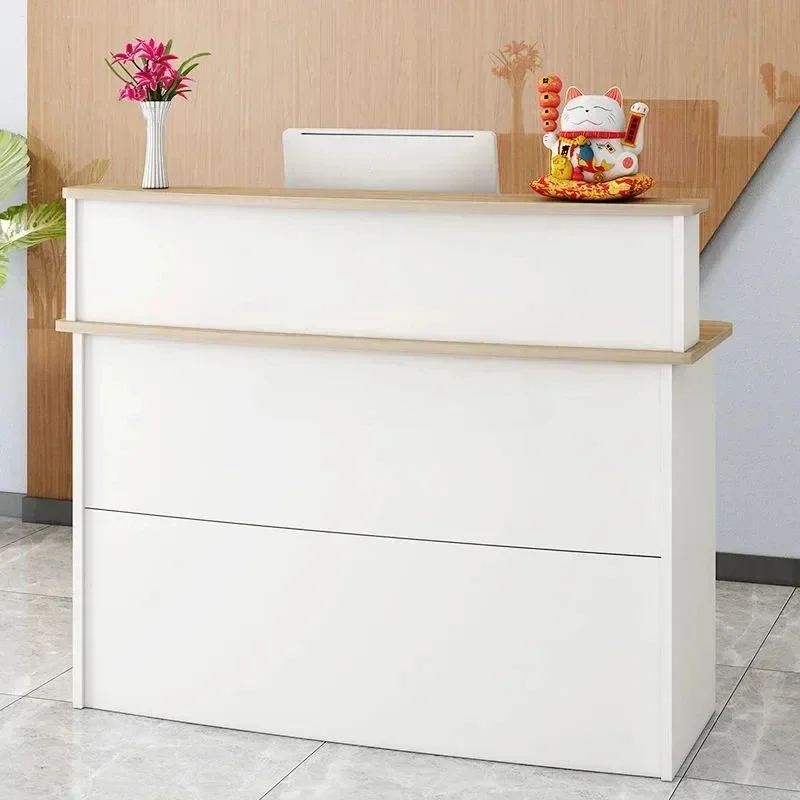 Company Reception Desk Modern Office Furniture Simple Cashier Counter Supermarket Bar Counter Reception Desks for Beauty Salon Z