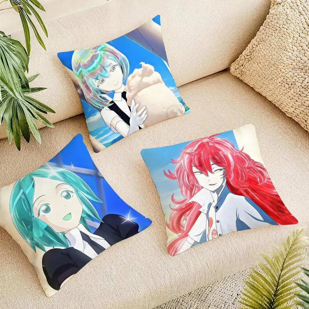 Anime L-Land Of The Lustrous Cushion Cover Linen Square Pillow Case Naturally Durable Hypoallergenic Gentle On Sensitive Skin