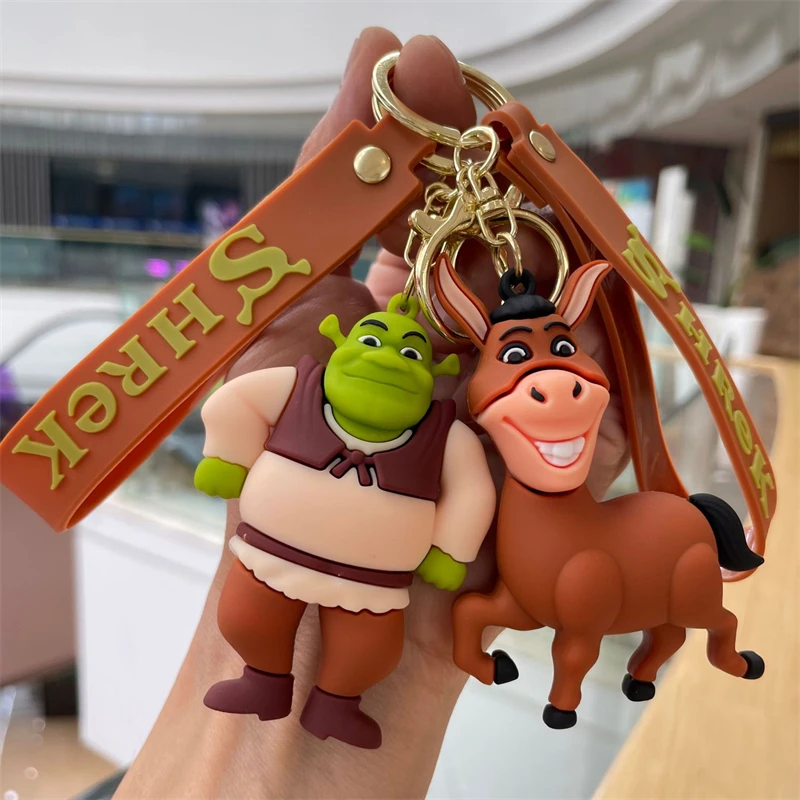 

kawaii Popular Game Monster Shrek Keychain Cute Cartoon 3D Model Silicone Keychain for Children's Christmas Festival Gifts