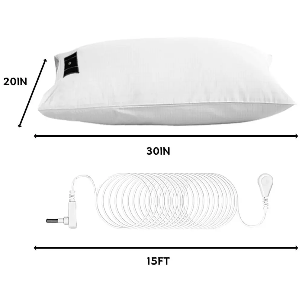 High Quality 95 Cotton and 5 Silver Earthing Pillowcase with Grounding Cord for Body Health Stock