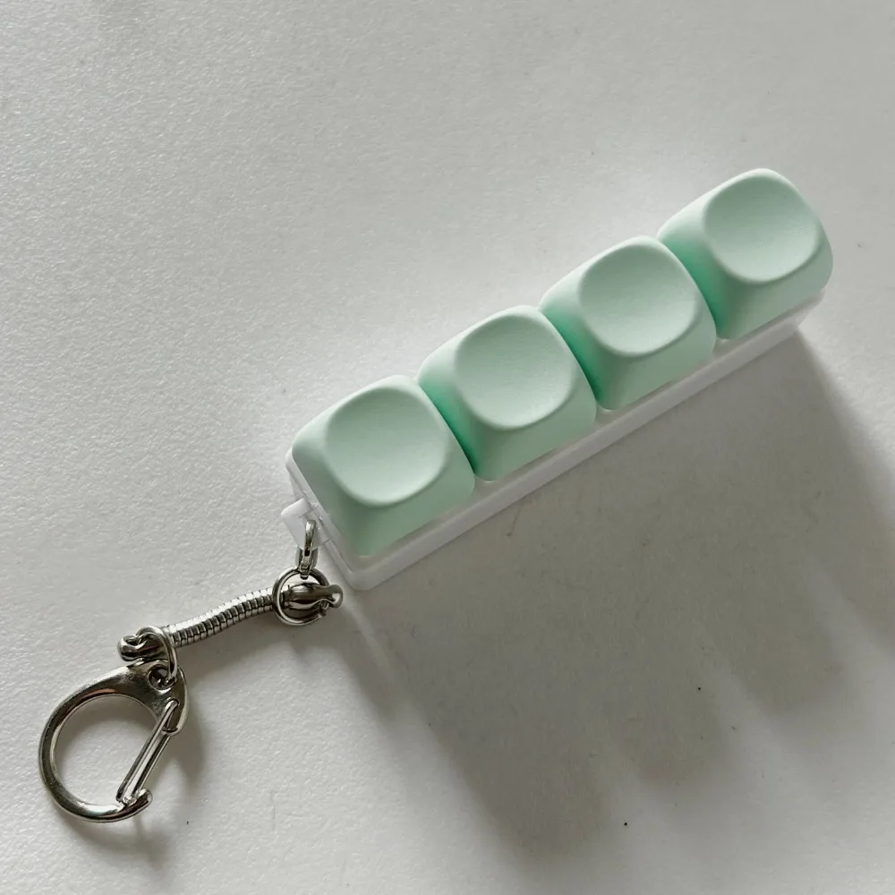 

Relaxing DIY Keyboard Fidget Keychain Keys Button Relief Stress Finger Keyboard Cap Keycap 4/9Keys Clicker Adult