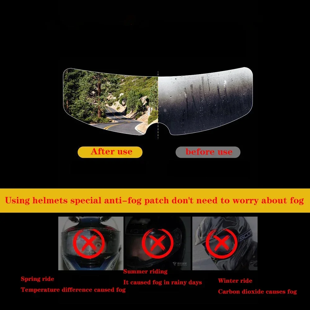 Motorcycle Helmet Visor Anti Fog Film Moto Helmet R10 Visor Helmets Lens Film for Alpinestars Supertech R10