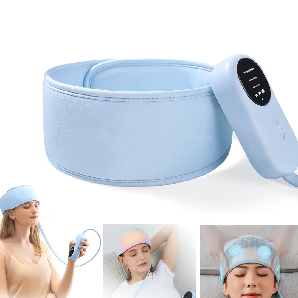 Masseur de tête électrique, bandeau à pression d'air, appareil de Massage du cuir chevelu, Relaxation profonde, soulagement de la douleur des maux de tête, nouveau