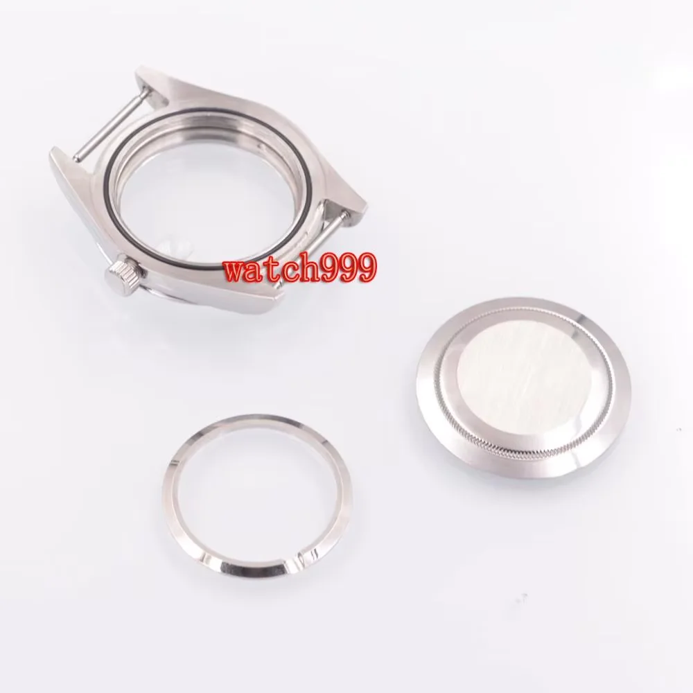 40mm Solid steel Sapphire crystal Watch Case fit Miyota 8205 8215 ETA 2836 2824 DG 2813 3804