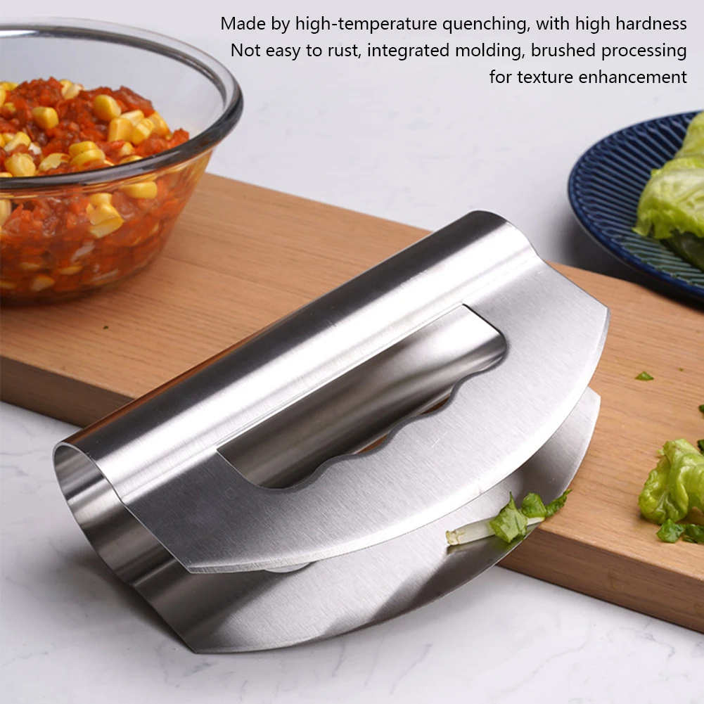 Salad Chopper With Protective Cover Double-Blade Mincing Knives For Salasd Making