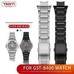 Stainless Steel Watchband For g-shock casio GST-B400 watch strap Replacement gst b400 Metal band Men's Watch Accessories 14mm