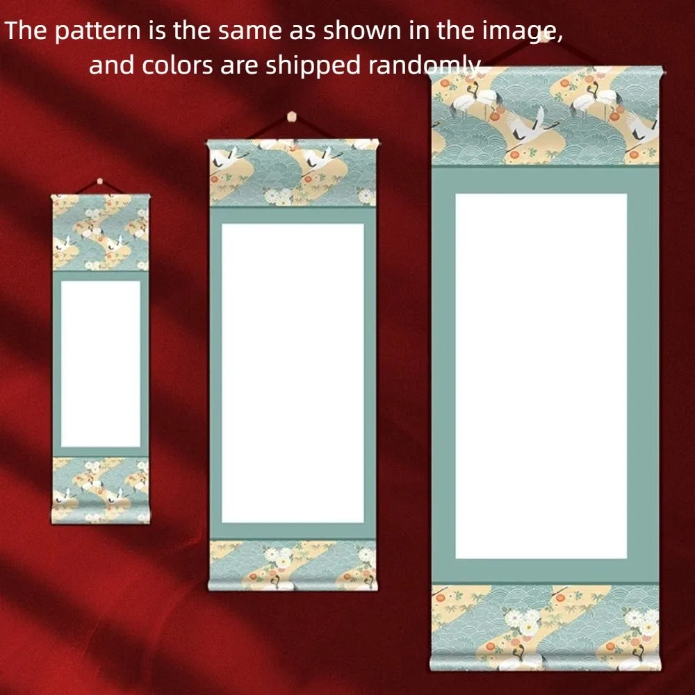 Painting Drawing Paper Vintage Rice Paper Scroll Chinese Style Hand-rolled Blank Hanging Blank Scroll S/M/L Handcrafts