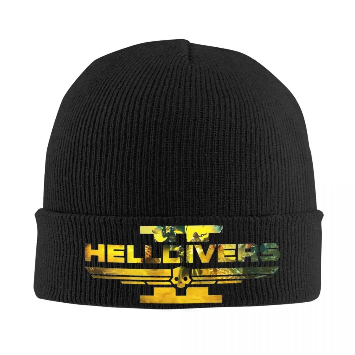 Helldivers II Video Game Hats Autumn Winter Beanie Warm Caps Female Male Acrylic Knitted Caps