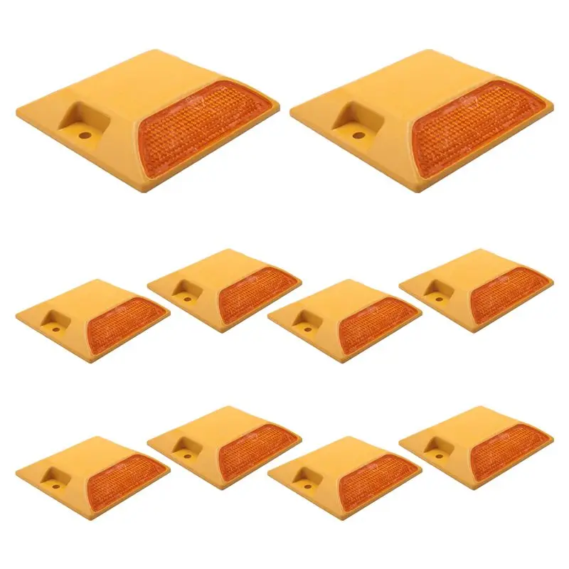 [aaae-2026]-road-reflective-marker-double-side-reflective-pavement-marker-plastic-asphalt-stud-marker--10-pieces