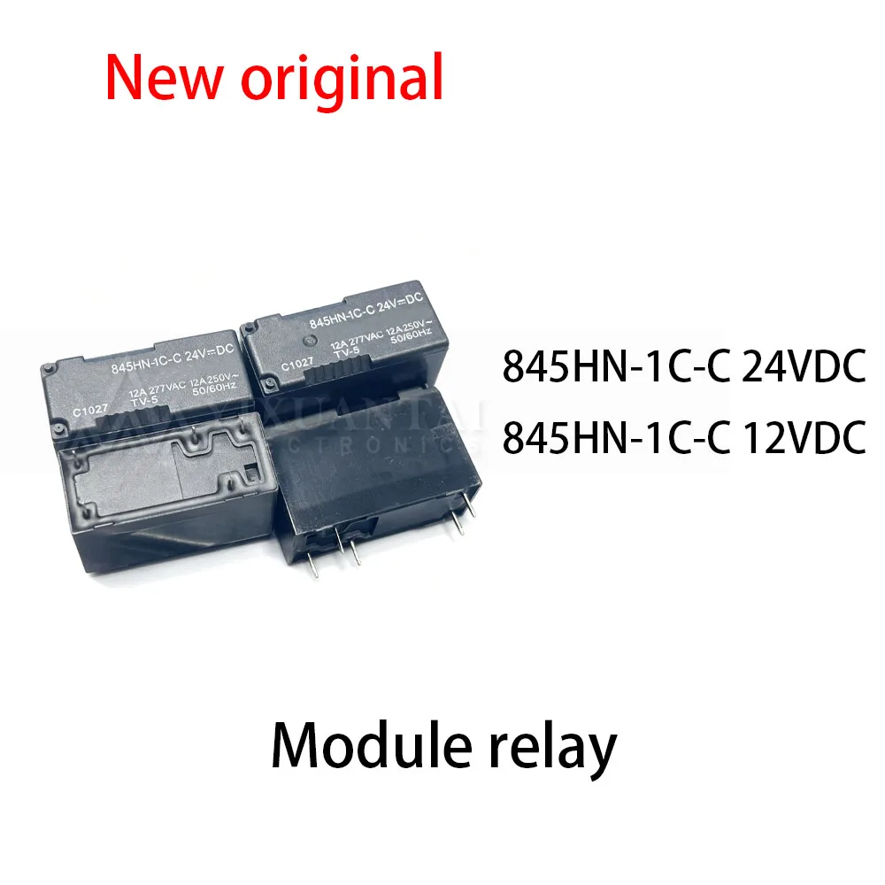 10Pcs 845HN-1C-C 24VDC 845HN-1C-C 12VDC Relay 5-pin 12A 24v12v