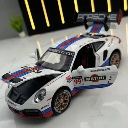1:32 ポルシェ 911 GT3 RSR 合金モデルカーミニチュア金属スーパーカープルバック車両子供のギフト男の子子供ホットトイ