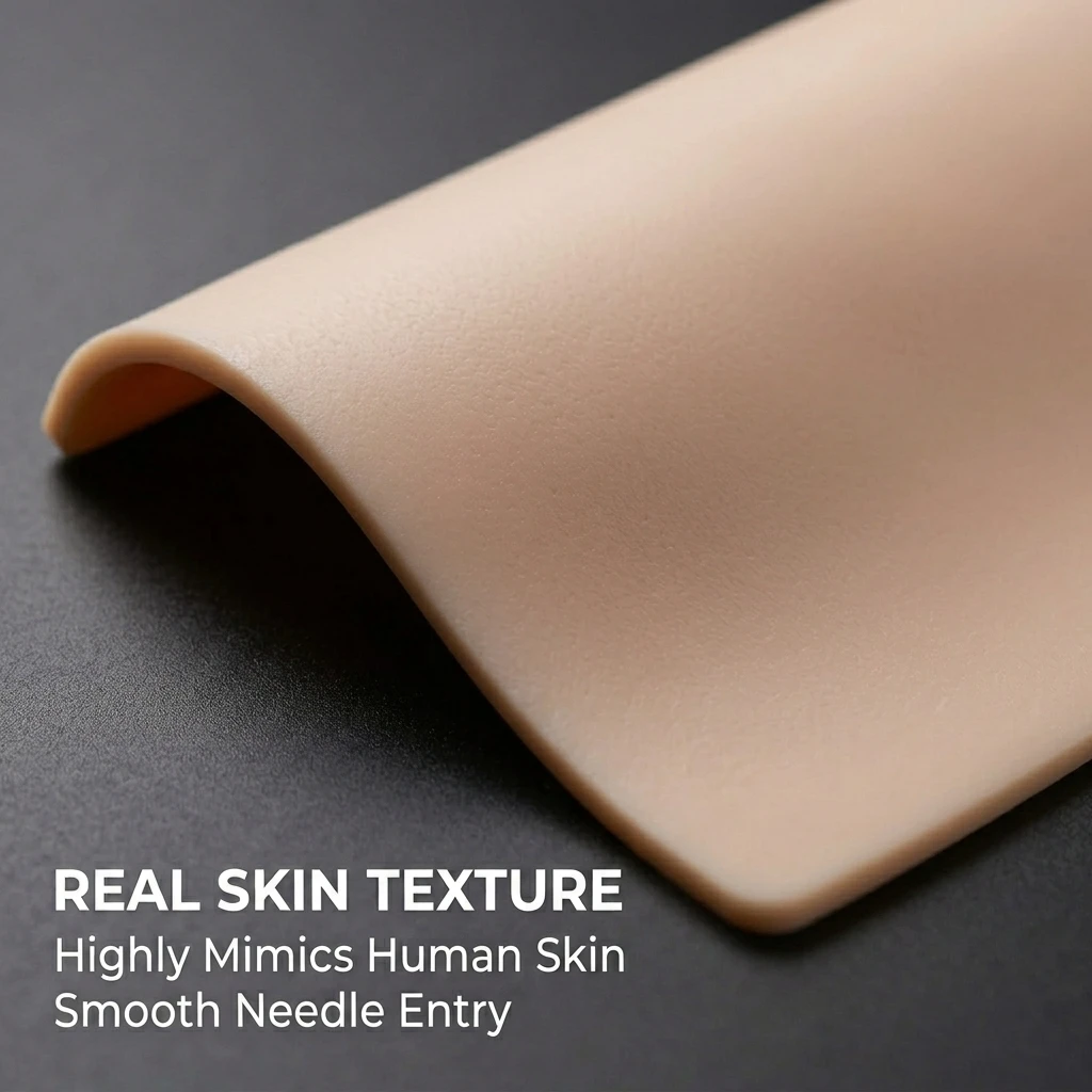 A4 Size Tattoo Practice Skin 3/1mm Double Side Silicone Permanent Makeup Eyebrow Synthetic Leather Training Fake Skin Accessory