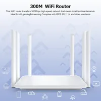 1200M Wireless Router External Antenna Modem Router Wide Coverage WiFi Repeater 2.4GHz Home Office Amplification Signal Router