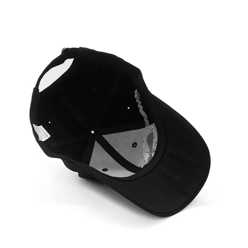 Boné crânio bordado para homens e mulheres, bonés de beisebol esportivo de algodão, padrão preto, snapback, boné masculino do exército, osso hip hop