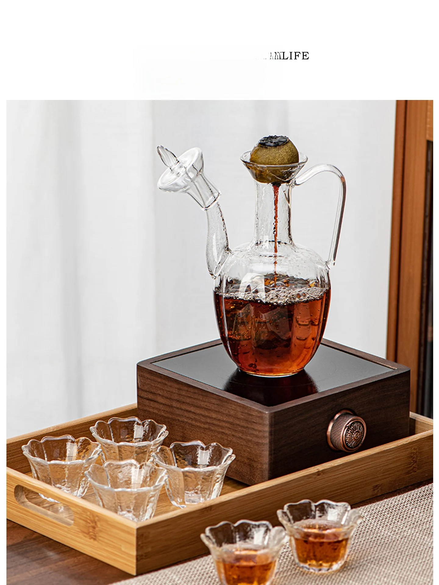 ele-tlife-glass-tea-set-new-chinese-sle-luxury-home-use-high-end-gongfu-tea-ing-kit-sli-pure-color-diningware-set