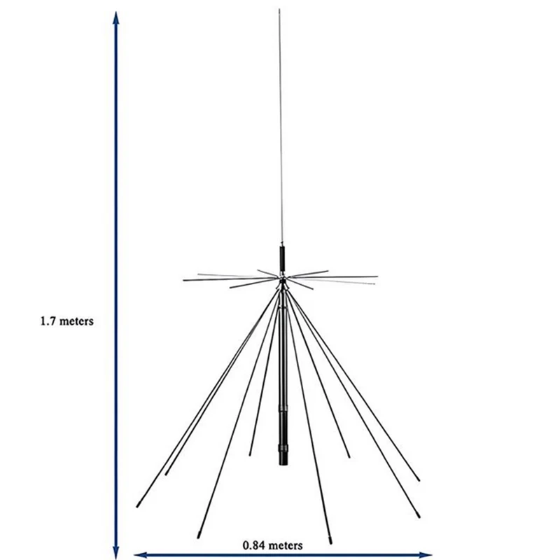 

Ultra-Wideband Discone Antenna,25MHz-1300MHz, Multi-Frequency Compatible, PL259 Connector