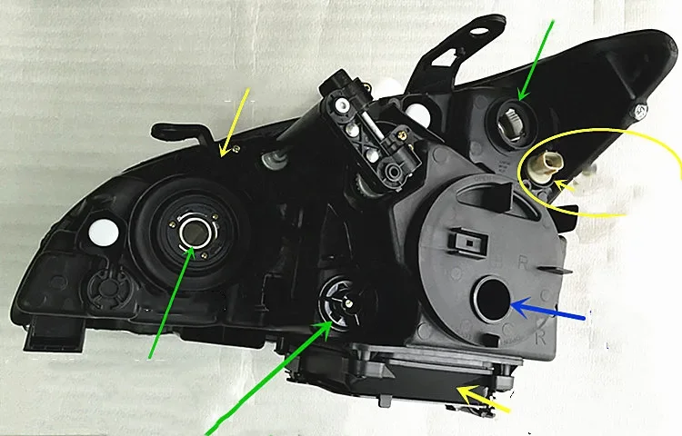 مجموعة المصابيح الأمامية RQXR لكزس LX470 2003-2007 #6