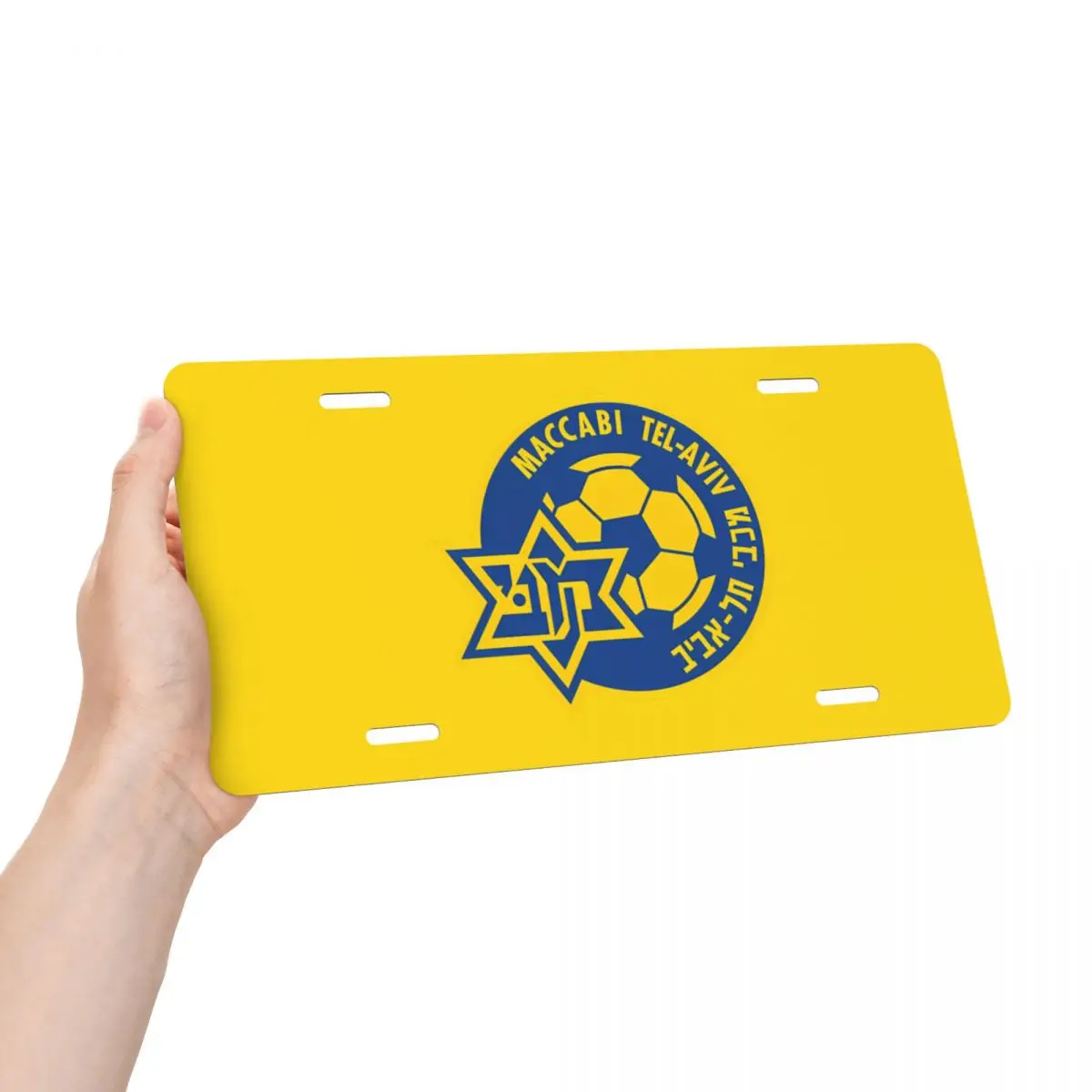 Maccabi Tel Aviv License Plates Decoration Signs Metal Automotive Sign Car Front Auto Plate Tag Decor Stainless