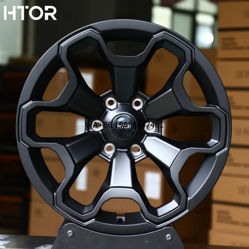 

HTOR Factory Price 6x135 6x139.7 Black Car Wheels 17 18 19 20 21 22 Inch 6 Holes Forged Off-road Wheels for SUV&Pickup Ram1500