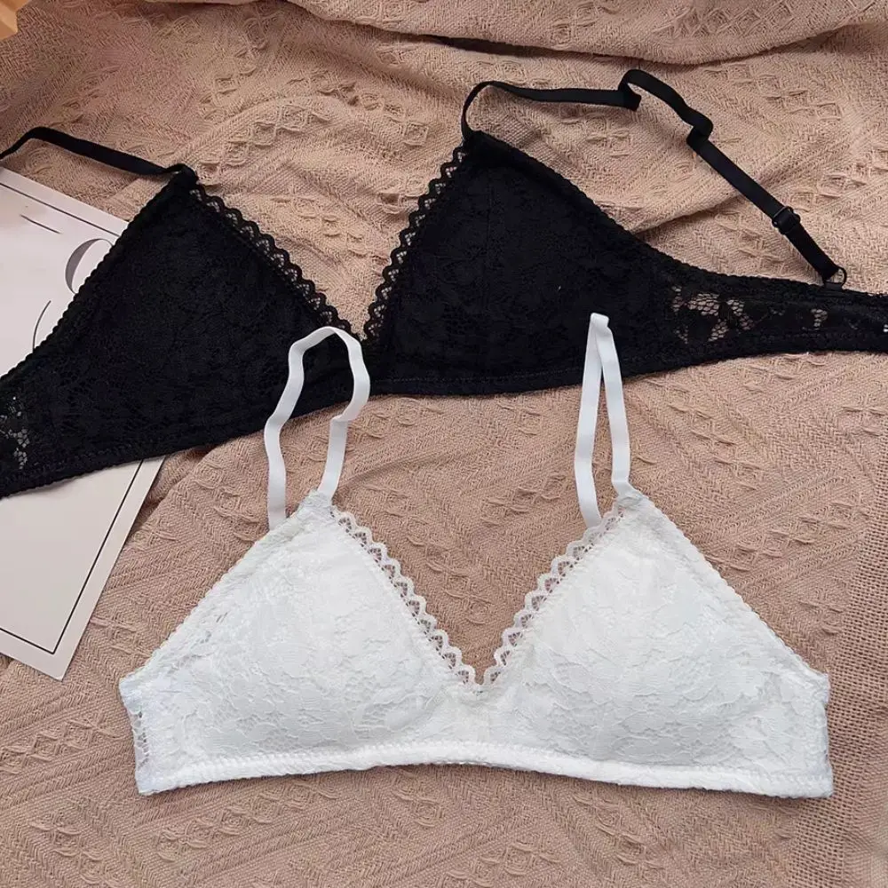 

Fashion Sweet Wireless Deep V Bra Shockproof Anti-sagging Underwear for Women Lingerie Thin Lace Push Up Bra Girls