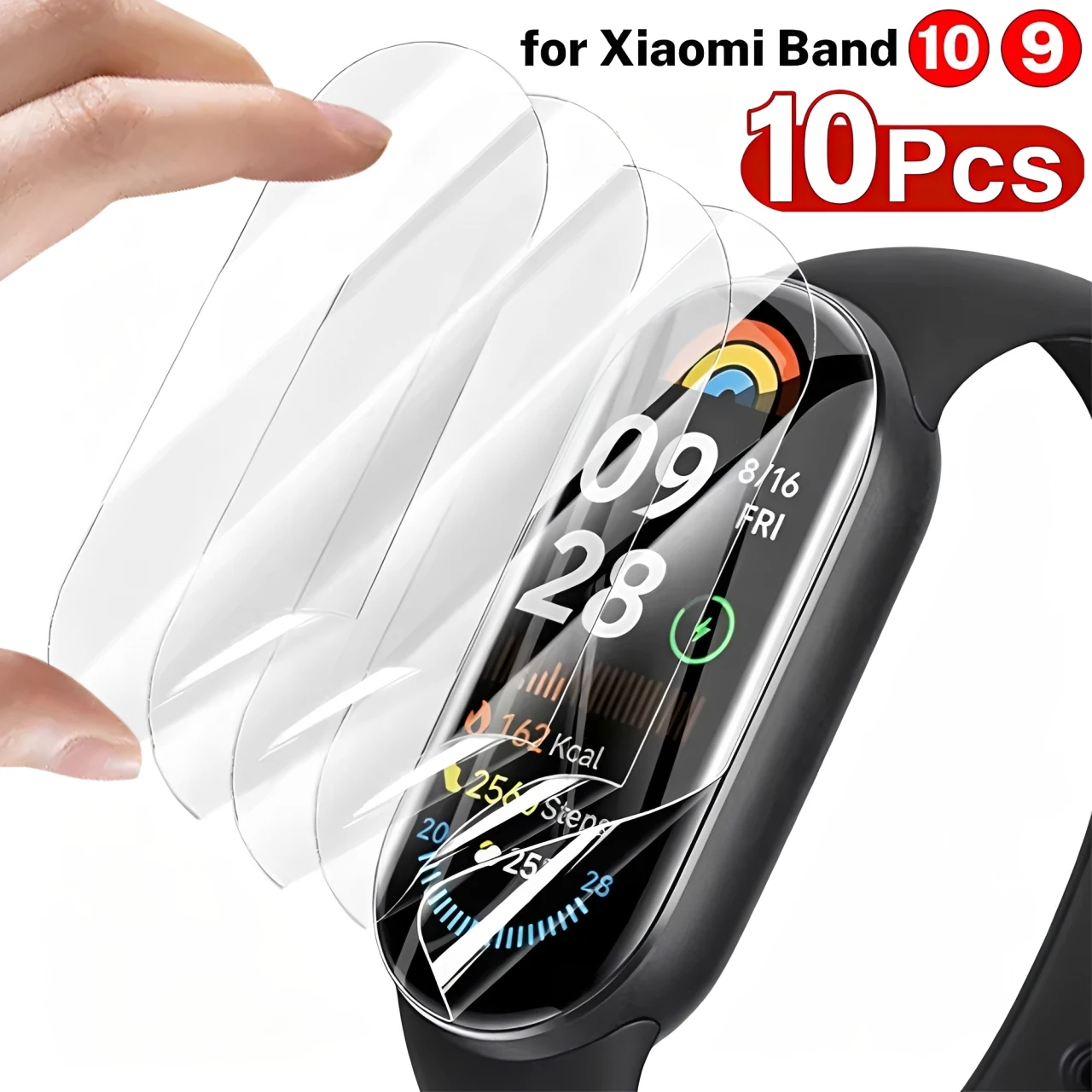 5-10 Stück Hydrogel-Folie für Xiaomi Mi Band 10 9 Displayschutzfolie Weiche Schutzfolien für Miband10 Miband9 Smart Band Zubehör – Detail 3