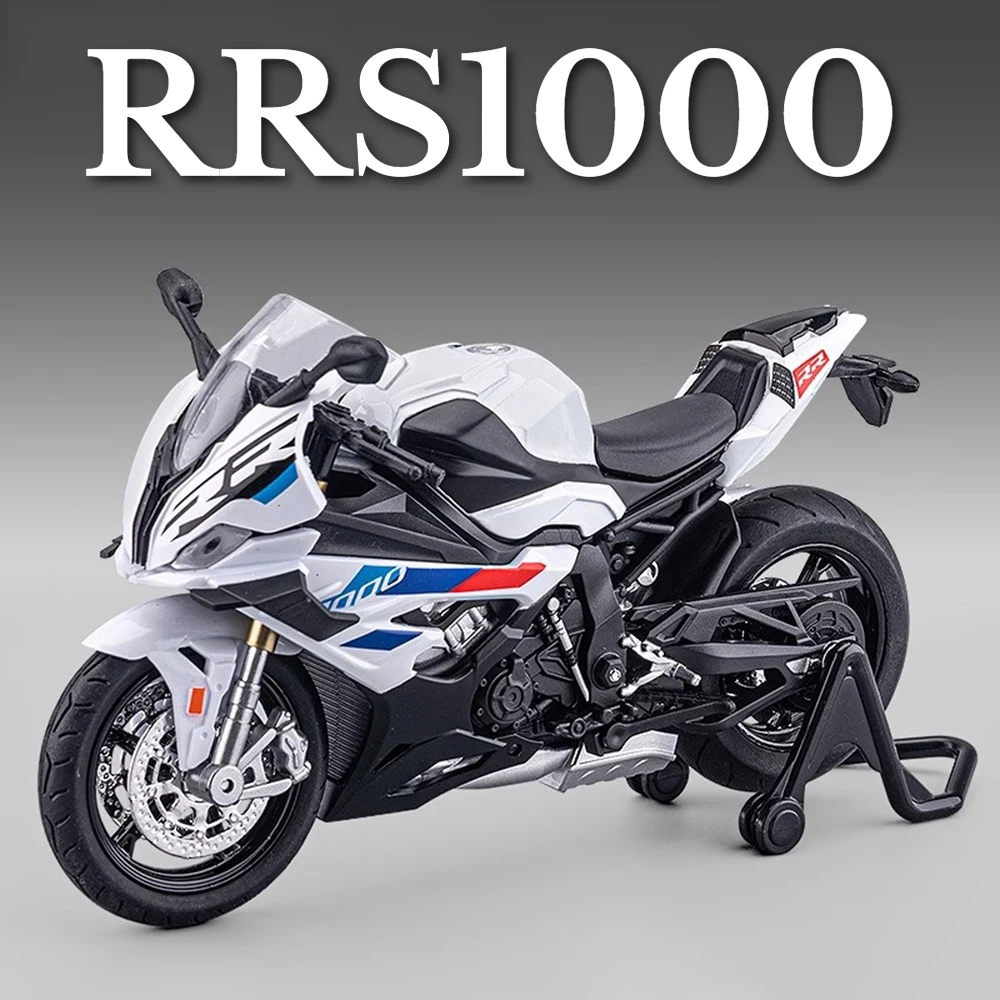 1:12 RRS1000 R1250GS 오토바이 자동차 모델 장난감 휠 스티어링 합금 바디 고무 타이어 모터바이크 모델 어린이 선물용