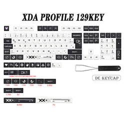 Cs ir printstream tema xda keycap alemão francês espanha iso corante sub keycaps para tkl87 gmmk pro 7u azerty teclado boné conjunto personalizado