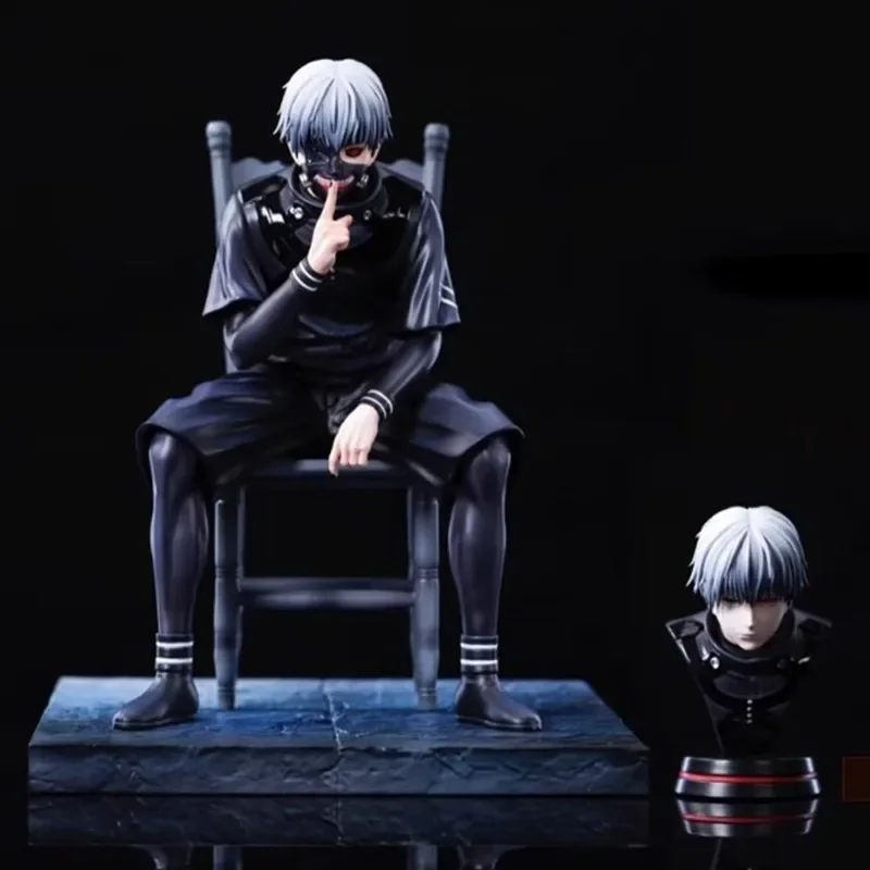 جديد Kaneki كين تمثال الغول أنيمي الشكل الجلوس الموقف 2 رؤساء الأسلحة بولي كلوريد الفينيل تمثال ديكور جمع نموذج هدية لعبة