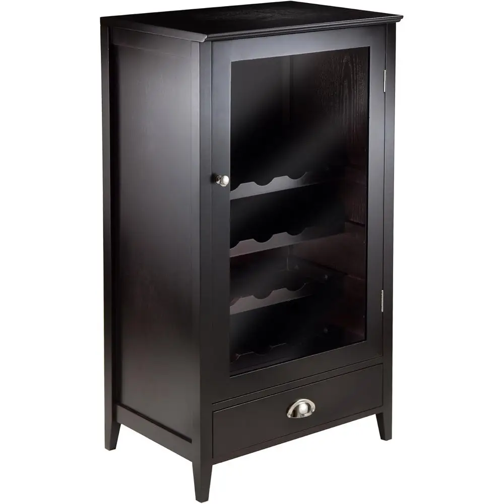 

Wood 20-Bottle Shel ular Bordeaux Wine Cabinet,