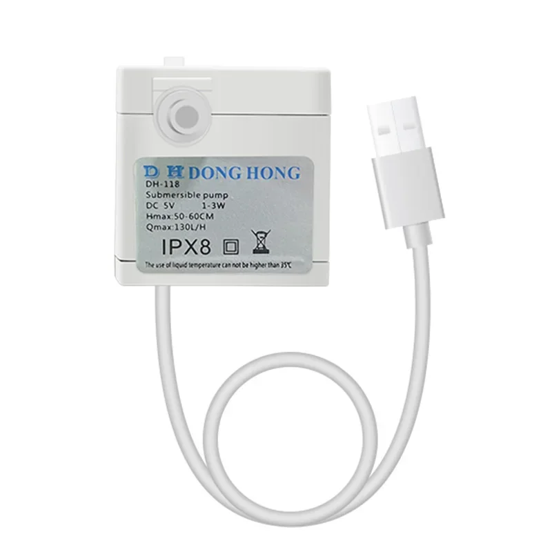 5V ウォーターポンプ超静音 USB プラグ水槽ミニマイクロ濾過サイクル底部吸引水中ポンプヘッド 0.5 メートル