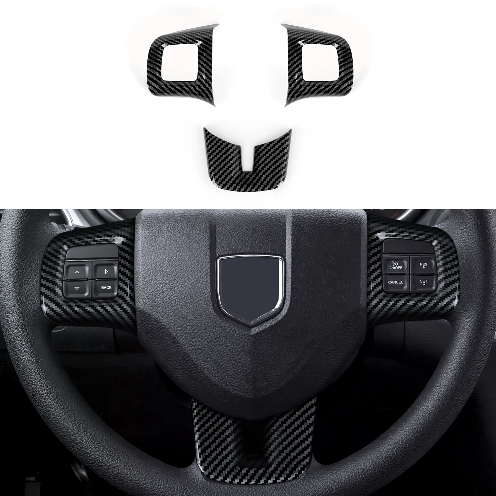 Painel do volante do carro abs guarnição para dodge charger challenger avenger dardo durango viagem para fiat freemont para grand caravana