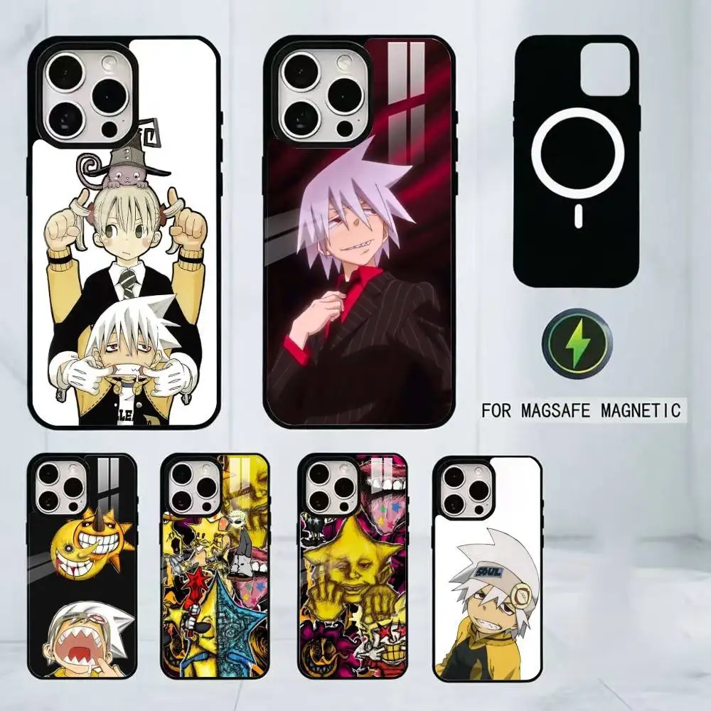 

Anime S-Soul Eater Phone Case For iPhone17,16,15,14,13,12,11 Plus,Pro Magnetic For Magsafe Wireless Charging